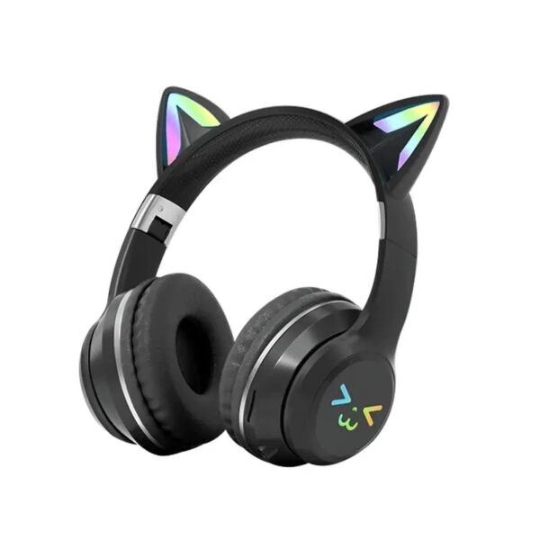 هدفون هندزفری گربه ای  رم خور CatEar مشکی H2-BT612