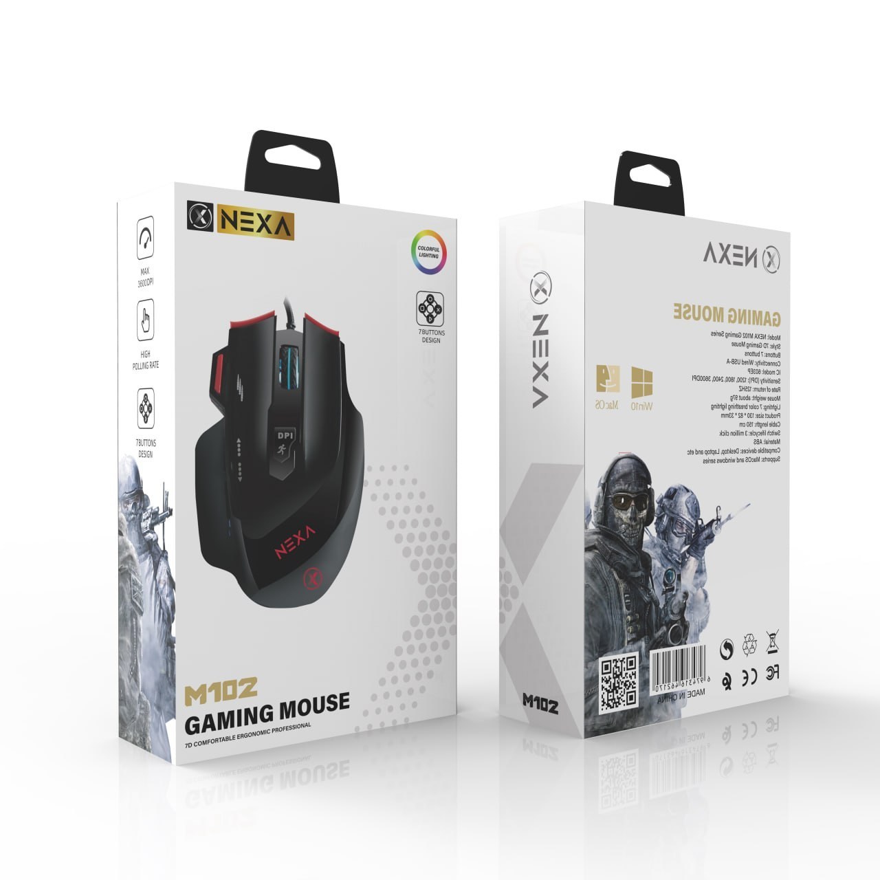 ماوس گیمینگ سیم دار نکسا (NEXA) مدل M102