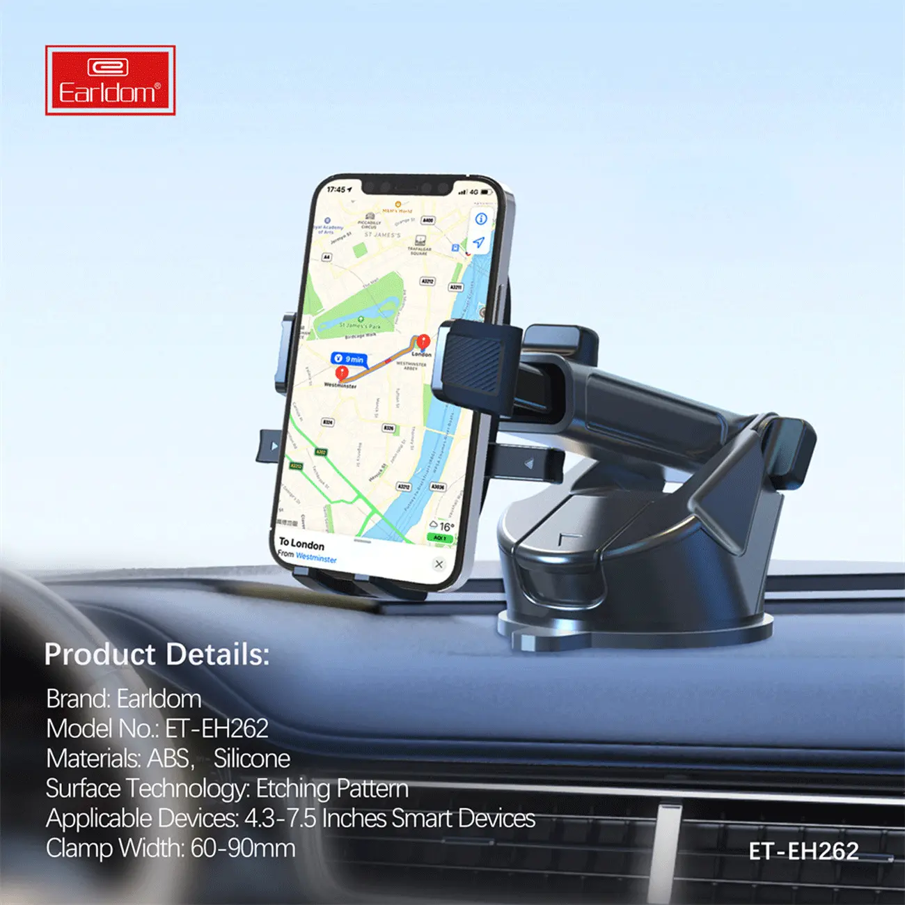هولدر موبایل داخل خودرو ارلدام ET-EH262