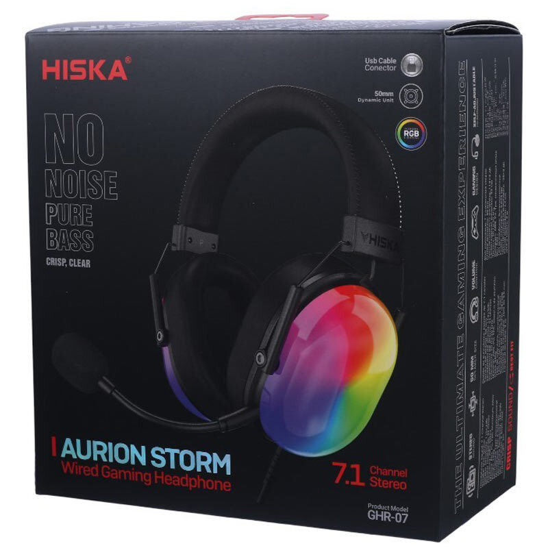 هدست گیمینگ سیم دار Hiska GHR-07