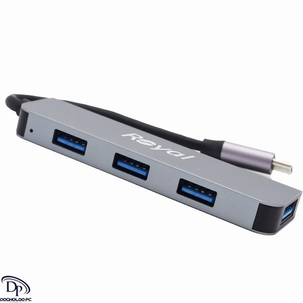 هاب 4 پورت Type-C رویال RHC-10