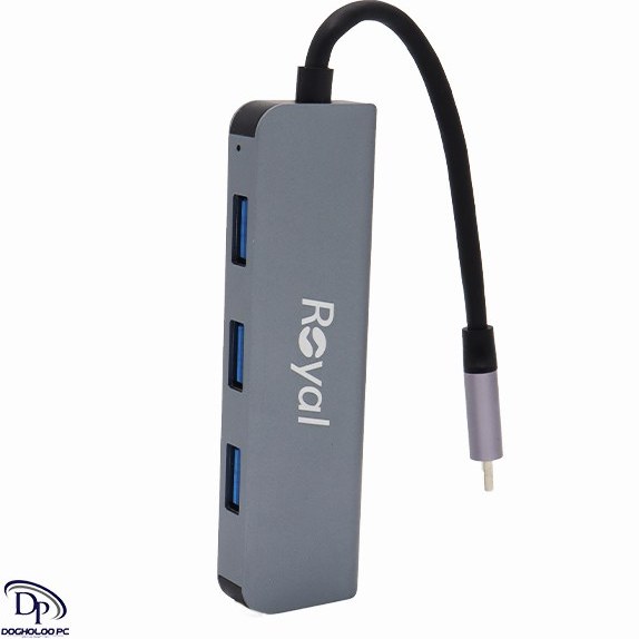 هاب 4 پورت Type-C رویال RHC-10