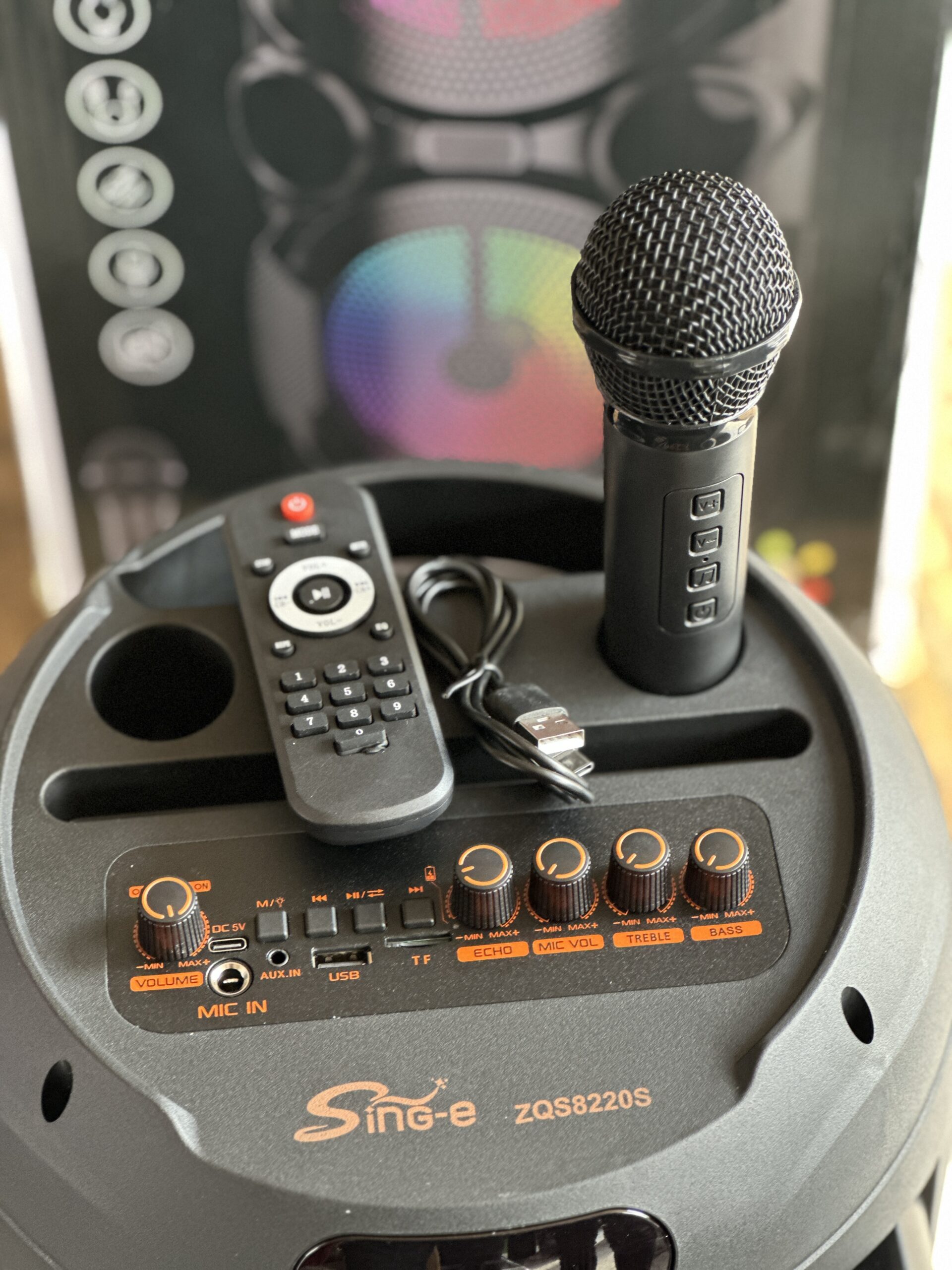 اسپیکر بلوتوثی چمدانی سینگ ای ZQS8220S + میکروفون و ریموت کنترل