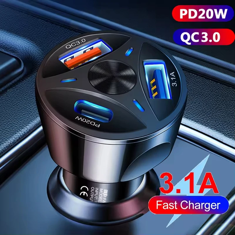 شارژر فندکی 55W سه پورت مدل ORIGINAL MLE-003