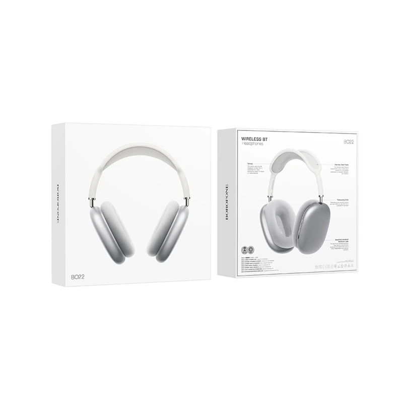 هدفون بلوتوثی طرح اپل بروفون (BOROFONE) مدل BO22 سفید