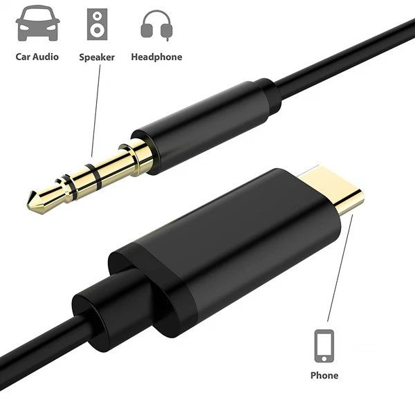 کابل aux به تایپ سی مدل JBC-007 طول 1 متر